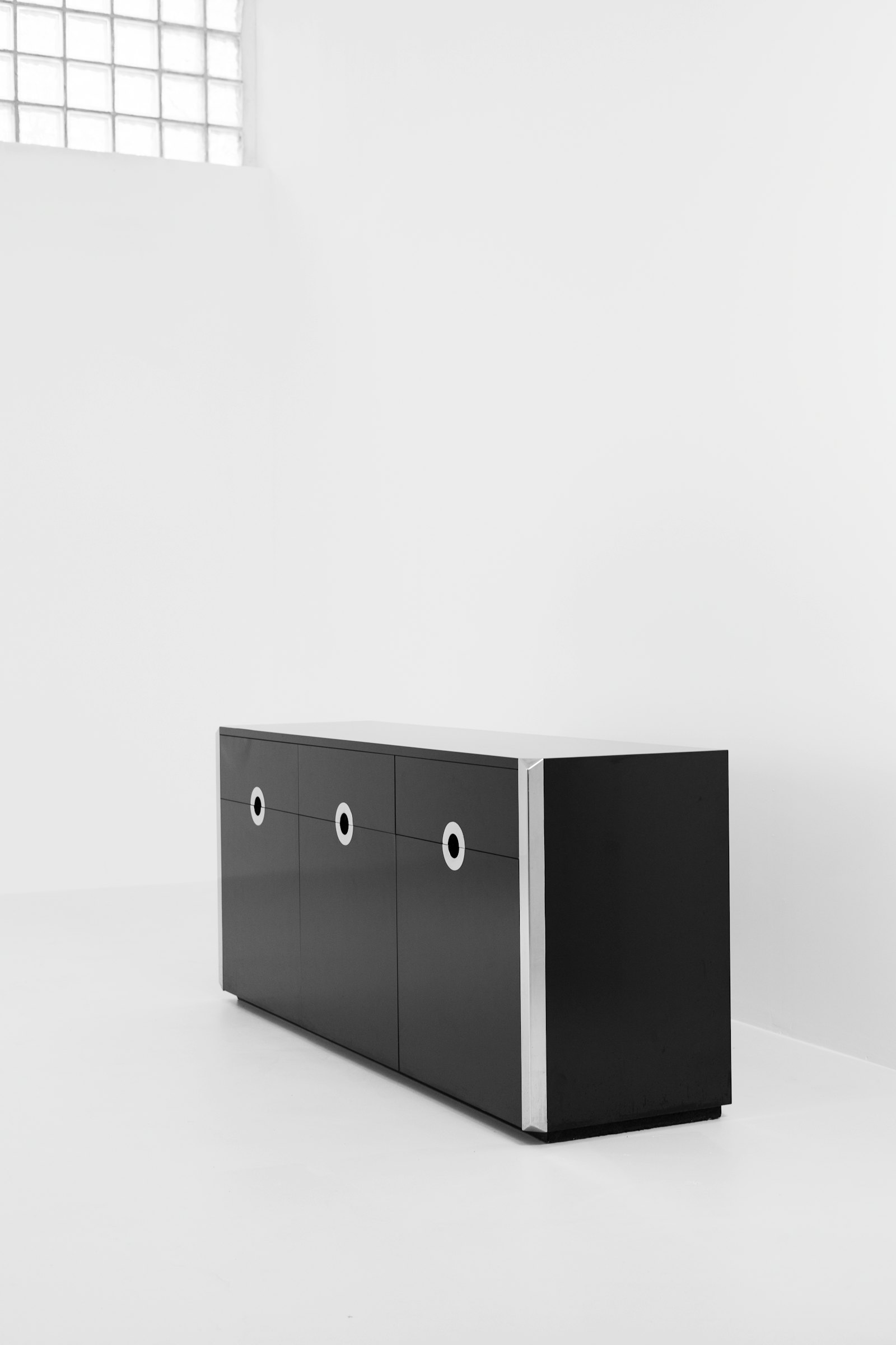 Night Sideboard, matt black lacquered MDF