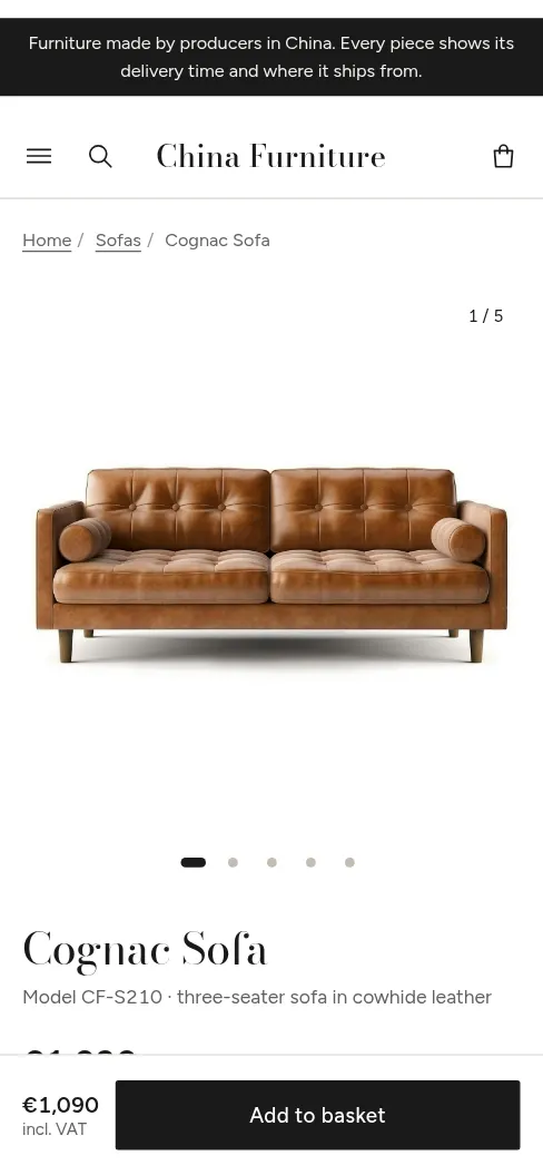 Mockup C, product page